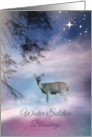 Beautiful Deer Winter Soltice Blessings card