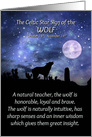 The Celtic Zodiac Sign the Wolf, Scorpio, October Birthday, November card