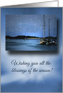 Sailboat Nautical Blessings of the Season card