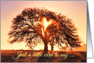 Thinking of You, Oak Tree and Heart, Cute Thinking of You card