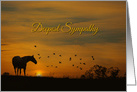 Sympathy Horse and Sunrise with Birds, Deepest Sympathty card