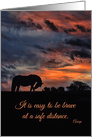Be Brave, Encouragement Horse and Sunset Aseop, card