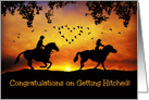 Congratulations on Marriage, Getting Hitched, Cute Country Western Wed card