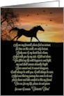 Sympathy Loss of Horse, Equine Sympathy Spiritual Poem Horse Memorial card