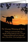 Customizable Dog Sympathy Memorial With Dog’s Name on Cover card