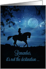 Happy Birthday Rider in Moonlight With Horse and Stars card