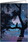 Spiritual Poem Sympathy Card With Cat and Moon card