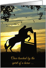 Hunter Jumper Equine Horse Sympathy for Loss of Horse card