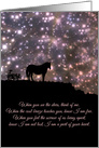Spiritual Metaphysical Sympathy Poem with Horse and Stars card