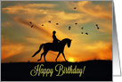 Dressage Happy Birthday Rider and Horse card