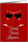 Fun Wine Happy Holidays Cheers Funny Wine Themed Christmas card