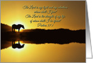 Horse and Reflection Spiritual Psalms 27:1 Get Well for Cancer Patient card