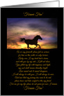Beautiful Horse Sympathy Condolences with Spiritual Poem Loss of Horse card