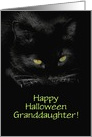 Happy Halloween Black Cat Granddaughter Customizable card