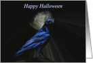 Happy Halloween Gothic Raven and Moon card