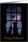 Happy Halloween Cat Dog and Witch card
