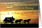 Western Cowboy Stagecoach Congratulations on Your Move card