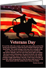 Country Western Cowboy Thank You Veteran’s for Veteran’s Day card