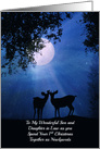 1st Christmas Together Son and Daughter in Law as Married Couple Deer card