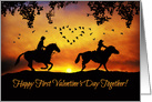 Cowboy Country Western 1st Valentine’s Day together card