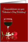 Valentine’s Day Wedding, Getting Married on Valentine’s Day with Wine card