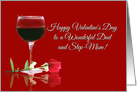 Happy Valentine’s Day to a Wonderful Dad and Step Mom Mother card