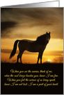 Horse Sympathy, Loss of Horse Bereavement, Spiritual card