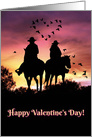 Country Western Cowboy and Cowgirl I love You Valentine’s Day card