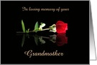 Customized For Friend or Family Sympathy Card In Loving Memory Rose card