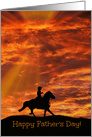 Cowboy and Sunset Horse Back Riding Happy Father’s Day card