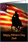 Dad Patriotic Father’s Day Cowboy and Horse, Country Western for Dad card