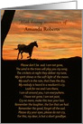 Spiritual Sympathy Card, Customize with Name, Frame-able Memorial, card