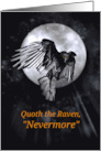 Halloween the Raven Edgar Allan Poe Never More card