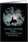 Rodeo Bucking Horse Happy Birthday Custom, Personalized Name card