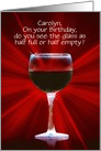 Humorous Wine Custom Name, Personalized Happy Birthday, Fun Birthday card