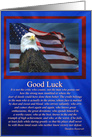 Good Luck Basic Training, Encouragement Quote Theodore Roosevelt card