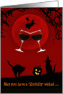 Wine Happy Halloween, Zinfandel, Humorous Happy Halloween Cute Wine card