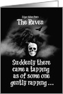 Gothic Edgar Allan Poe’s The Raven, Fun and Mysterious Halloween card