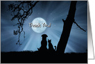 Cute Dog and Cat Thank You For Petting Sitting card