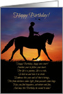 Dressage Horse and Rider Happy Birthday card