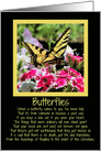 Butterfly Transition Sympathy, Spiritual Sympathy Poem card