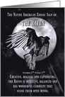 The Native American Zodiac Sign of the Raven, Libra, Birthday card