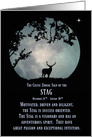 Celitc Zodiac Sign of the Stag, Capricorn Birthday card
