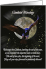 Pagan Samhain Blessings Card with Poem Ravens and Moon card