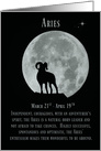 Aries Birthday Card, March Birthday, April Birthday, Zodiac Birthday card