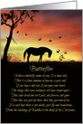 Spiritual Sympathy with Horse, Butterflies and Poem card