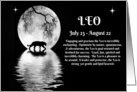 Zodiac Sign of Leo July and August Birthday card