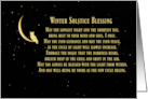 Winter Solstice Blessing Owl and Crescent Moon Pagan Holiday card