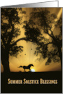 Summer Solstice, Mid-Summer’s Eve, Litha Nature Horse And Sun card