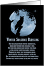 Native American Inspired Owl Winter Solstice Blessings card